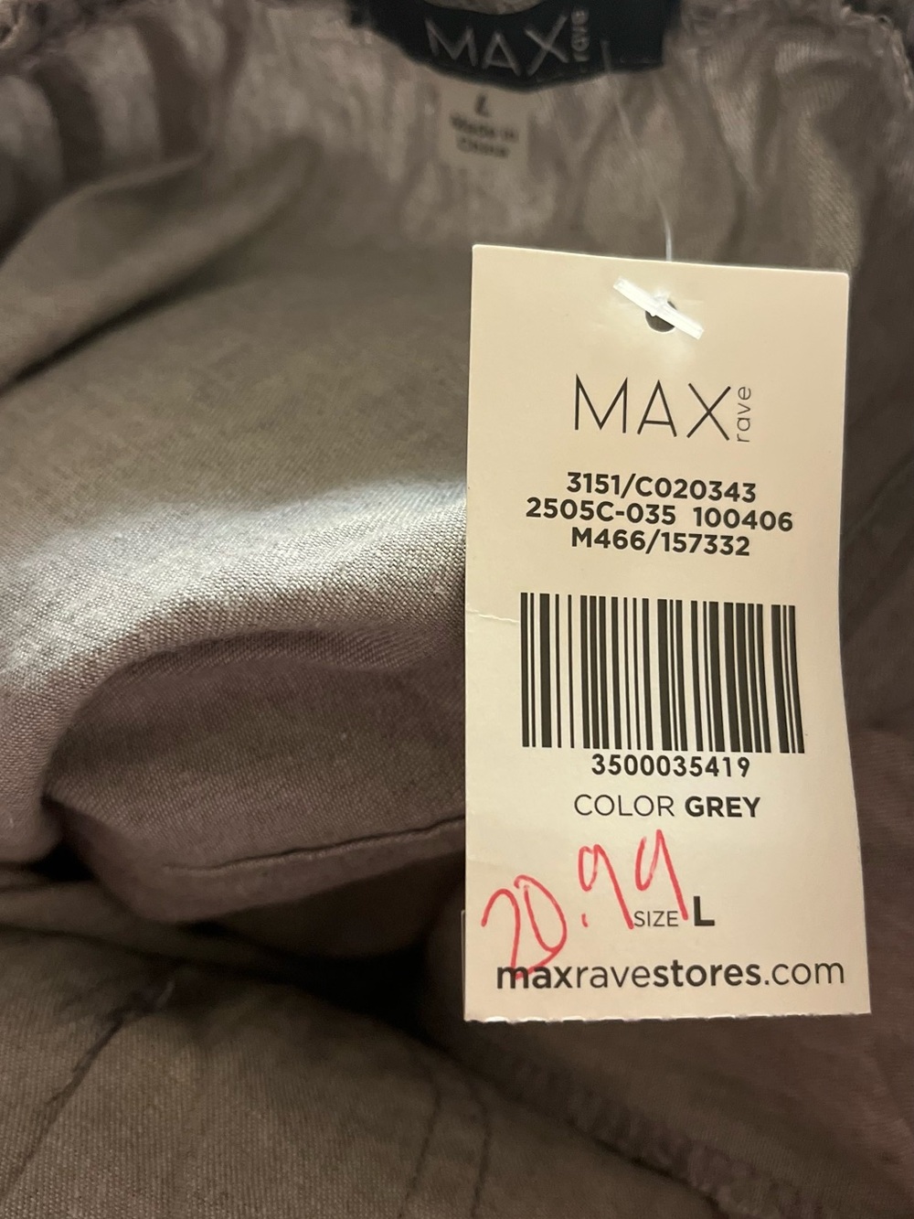 Max Rave Gray Strapless Button-Front Dress - Picture 5 of 5
